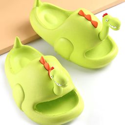 Oh! Pair Slip On Clogs Dino Applique - Green-image-84