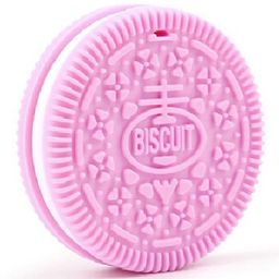 Enorme Silicone Biscuit Shape Teething Soft Sensory Teether For Baby - Pink-15
