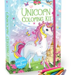 Hello Friend Books Colouring and Sticker Travel Art Kit: Unicorn - Beautiful Colouring Kit with Colouring Pad, Sticker Sheets, and Colour Pencils - English-14