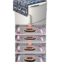 Dakshya Industries Fridge Top Cover and Fridge Mat Combo Set of 5-picture-46