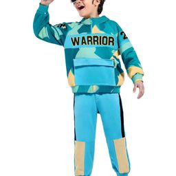 Ollington St. 100% Cotton Knit Full Raglan Sleeves Cut & Sew Text PrintedSweatshirt & Joggers Set with Pocket Detailing- Aqua Blue-image-11