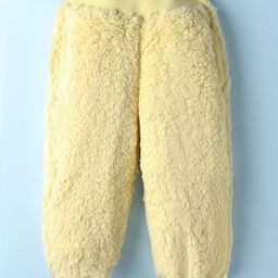 Little Kangaroos Woven Full Length Fleece & Woollen Lounge Pant - Lemon-picture-45