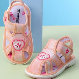 Cute Walk by Babyhug Velcro Closure Sandal With Mesh - Pink-picture-42