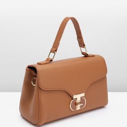 French Connection Textured Structured Satchel Bag image 5