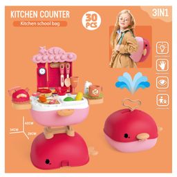 Webby 3 In 1 Kitchen Counter Set with Accessories and Compact Foldable Suitcase 30 Pieces - Multicolour image 2
