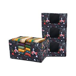 YK Black & Red 4 Pieces Disney Mickey Printed Regular Multi-Utility Organisers-image-26