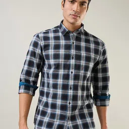 TIM PARIS Regular Fit Tartan Checks Checked Cotton Casual Shirt-picture-25