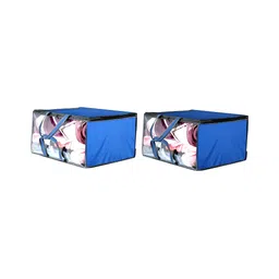 Stylista Blue & Transparent 2 Pieces Waterproof Storage Bag Organisers With Zip-0