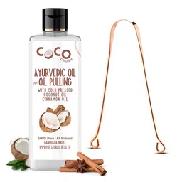 Coco Crush Ayurvedic Coconut & Cinnamon Oil For Pulling With Copper Tongue Cleaner -100ml-42