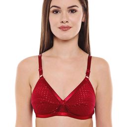 Bodycare Women Red Self Design Everyday Bra 1528RED-24