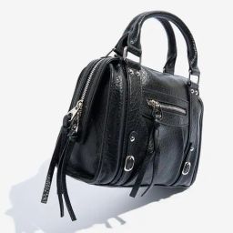 Westside Black Textured Sling Bag-7