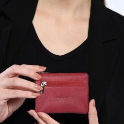 SASSORA INKY Cherry Small Leather Key Pouch-picture-38
