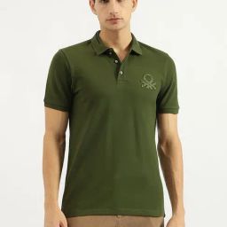 United Colors Of Benetton Green Regular Fit Polo T-Shirt-image-56