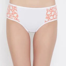 Clovia White Printed Hipster Panty-image-40
