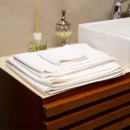 Home4U White Cotton Towel - Set of 1-picture-14