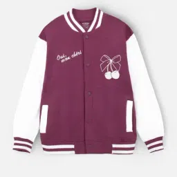 Nap Chief Unisex Purple Cotton Color Block Varsity Jacket-image-66