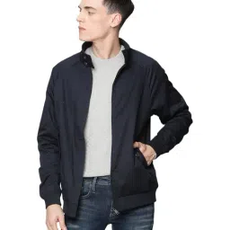 Ben Sherman Navy Full Sleeves Mock Collar Jacket-picture-35