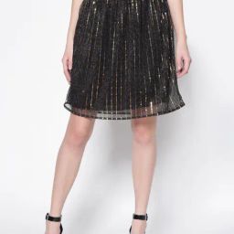 Sera Black Embellished Mini Skirt-image-35