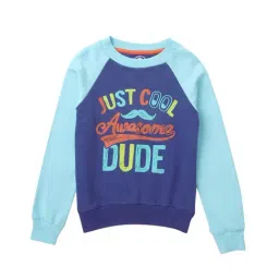 Cub McPaws Kids Blue Graphic Print Sweatshirt-image-93