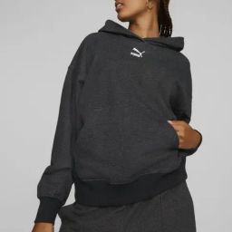 Puma Black Cotton Regular Fit Hoodie-image-73
