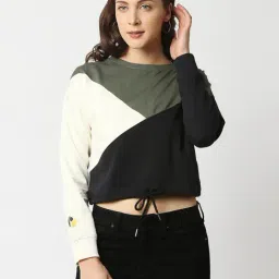 Pepe Jeans Multicolor Round neck Crop Sweatshirt-image-22