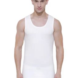 Bodycare White Regular Fit Vest-image-23