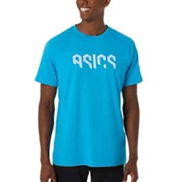 Asics Sky Blue Regular Fit Printed Sports T-Shirt-image-97