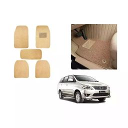 Auto Pearl Heavy Duty Anti Slip Noodle Nomad Style Car Floor Mats 5 Pcs Beige for Innova 2012 2013-image-55