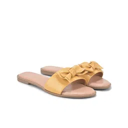 DressBerry Women Textured Open Toe with Bows Flats-image-32