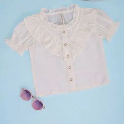 Pantaloons Junior Girls White Nylon Top-image-45