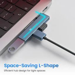 Portronics Grey Mport Mino A Usb 3.0 Hub image 4