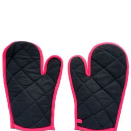 Swayam Black Cotton Casement Pack of 2 Oven Gloves-image-0