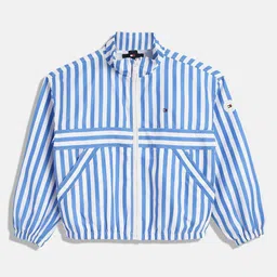 Tommy Hilfiger Girls Striped Tailored Jacket with Embroidered-image-92