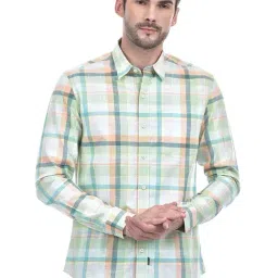 Numero Uno Multicolored Cotton Slim Fit Checks Shirt-image-48