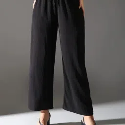 showoffff Showoff Black Cotton Straight FitTrouser-picture-23