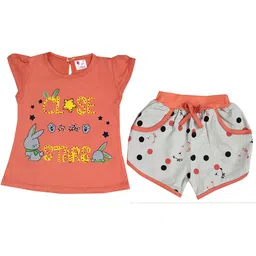 Fly Step Kids Printed Top & Shorts Clothing Set-image-46