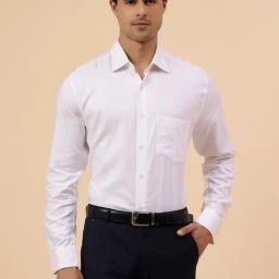 Cantabil White Self Design Shirt-picture-27