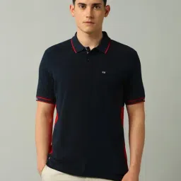 Arrow Sport Blue Regular Fit Colour Block Polo T-Shirt-picture-25