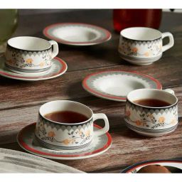 India Circus By Krshna Mehta Multi Bone China Printed Cup and Saucer-3