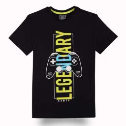 Gini & Jony Boys Black Message T-Shirts-image-57