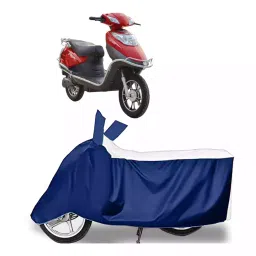 Auto Pearl Bike Cover for Hero Electric Electric Flash BS6 (White & Blue)-picture-47