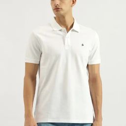 United Colors Of Benetton White Cotton Relaxed Fit Polo T-Shirt-image-13