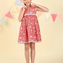 Fabindia Tropical Print Fit & Flare Dress-image-58