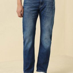 Allen Solly Men Regular Fit Mid-Rise Low Distress Light Fade Jeans-picture-7