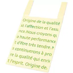 AS ONE Jumbo Bag Parisienne Polyethylene Hard Mold Embossed Single-Sided Printing, 61-317-15-2-15