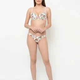 Da Intimo Beige Printed Bra With Bikini Panty-image-74