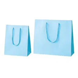 AS ONE Color Handbag Paper Bag Unbleached Kraft Paper Blue, 61-313-15-5 (Set of 100 pcs)-0