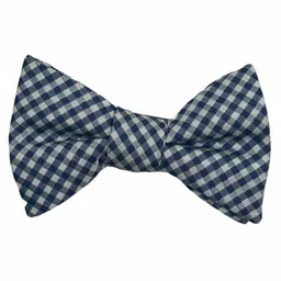 The Tie Hub Men Checked Silk Bow Tie-76