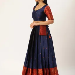 Payu Semi-Stitched Lehenga & Unstitched Blouse With Dupatta image 2