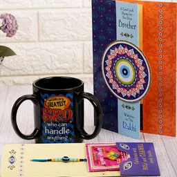 Archies Set Of 2 Multicoloured Rakhi Gift Set-image-17